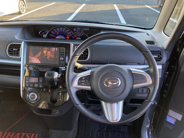 タントカスタムＲＳ　トップエディションＳＡII１５インチアルミホイール　大型エアロバンパー　ＬＥＤヘッドランプ　オート格納式カラードドアミラー　本革巻ステアリングホイール　両側パワースライドドア（静岡県）の中古車