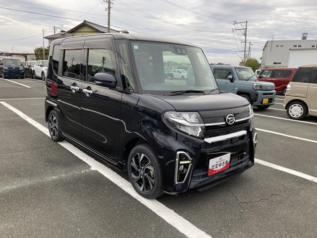 タントカスタムＸ１４インチアルミホイール　大型エアロバンパー　フルＬＥＤヘッドランプ　オート格納式カラードドアミラー　両側パワースライドドア　キーフリーシステム　プッシュボタンスタート（静岡県）の中古車