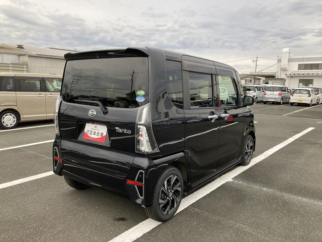 タントカスタムＸ１４インチアルミホイール　大型エアロバンパー　フルＬＥＤヘッドランプ　オート格納式カラードドアミラー　両側パワースライドドア　キーフリーシステム　プッシュボタンスタート（静岡県）の中古車