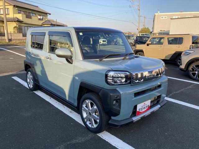 タフトＧターボ　クロムベンチャー１５インチアルミホイール（シルバー塗装）　オートレベリング機能付フルＬＥＤヘッドランプ　ＬＥＤフォグランプ　本革巻ステアリングホイール　本革巻インパネセンターシフト（静岡県）の中古車