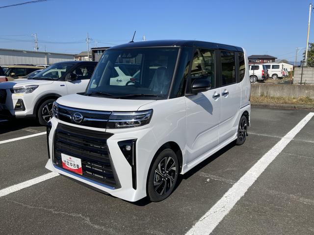 タントカスタムＸ　　ナビ付ナビ　１４インチアルミホイール　大型エアロバンパー　フルＬＥＤヘッドランプ　オート格納式カラードドアミラー　両側パワースライドドア　キーフリーシステム　プッシュボタンスタート（静岡県）の中古車