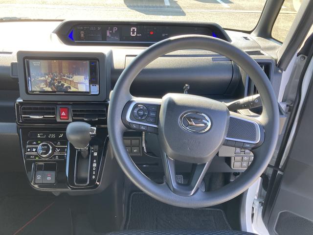 タントカスタムＸ　　ナビ付ナビ　１４インチアルミホイール　大型エアロバンパー　フルＬＥＤヘッドランプ　オート格納式カラードドアミラー　両側パワースライドドア　キーフリーシステム　プッシュボタンスタート（静岡県）の中古車