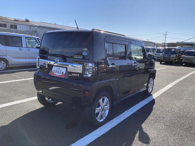 タフトGターボ15インチアルミホイール オートレベリング機能付フルLEDヘッドランプ LEDフォグランプ 本革巻ステアリングホイール 本革巻インパネセンターシフト TFTカラーマルチインフォメーションディスプレイ(静岡県)の中古車