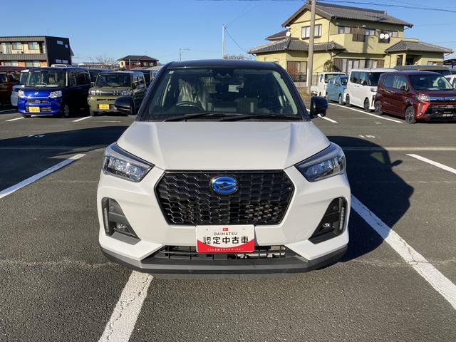 ロッキープレミアムＧ　ＨＥＶ１７インチアルミホイール　ＵＶＩＲカット遮音ガラス　フルＬＥＤヘッドランプ　キーフリーシステム　革巻きステアリングホイール　本革シフトノブ　アクティブマルチインフォメーションメーター（静岡県）の中古車