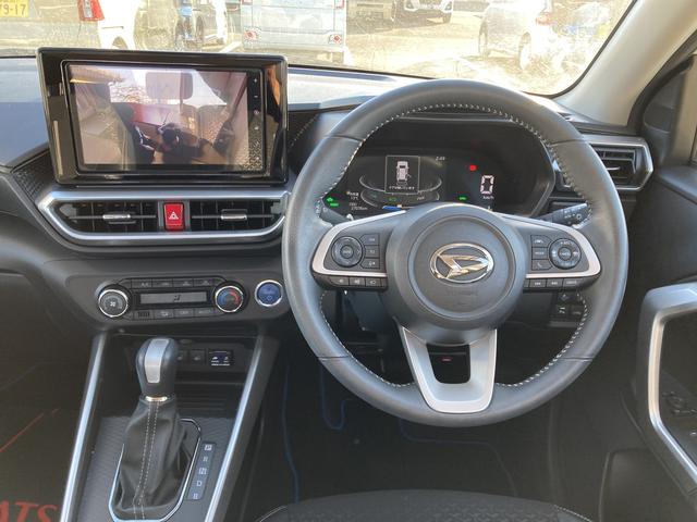 ロッキープレミアムＧ　ＨＥＶ１７インチアルミホイール　ＵＶＩＲカット遮音ガラス　フルＬＥＤヘッドランプ　キーフリーシステム　革巻きステアリングホイール　本革シフトノブ　アクティブマルチインフォメーションメーター（静岡県）の中古車