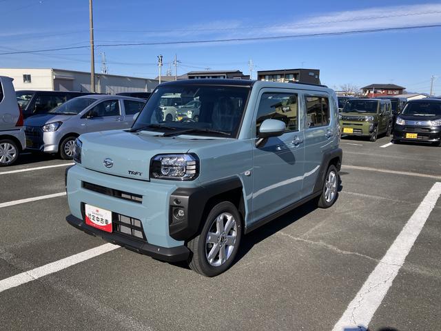 タフトＧ１５インチアルミホイール　オートレベリング機能付フルＬＥＤヘッドランプ　ＬＥＤフォグランプ　本革巻ステアリングホイール　本革巻インパネセンターシフト　ＴＦＴカラーマルチインフォメーションディスプレイ（静岡県）の中古車