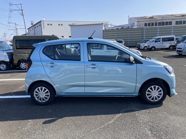 ミライースＬ　ＳＡIII１３インチフルホイールキャップ　マルチリフレクターハロゲンヘッドランプ　可倒式ドアミラー　自発光式デジタルメーターアンバーイルミネーションメーター　マニュアルエアコン（ダイヤル式）　キーレスエントリー（静岡県）の中古車