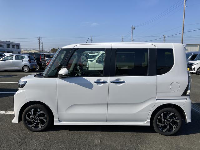 タントカスタムＸ１４インチアルミホイール　大型エアロバンパー　フルＬＥＤヘッドランプ　オート格納式カラードドアミラー　両側パワースライドドア　キーフリーシステム　プッシュボタンスタート（静岡県）の中古車