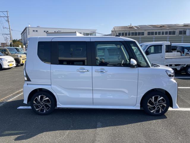 タントカスタムＸ１４インチアルミホイール　大型エアロバンパー　フルＬＥＤヘッドランプ　オート格納式カラードドアミラー　両側パワースライドドア　キーフリーシステム　プッシュボタンスタート（静岡県）の中古車