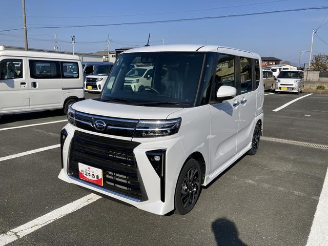 タントカスタムＸ１４インチアルミホイール　大型エアロバンパー　フルＬＥＤヘッドランプ　オート格納式カラードドアミラー　両側パワースライドドア　キーフリーシステム　プッシュボタンスタート（静岡県）の中古車