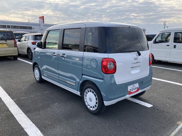 ムーヴキャンバスストライプスGターボ14インチフルホイールキャップ LEDヘッドランプ LEDフォグランプ ホっとカップホルダー 両側パワースライドドア キーフリーシステム プッシュボタンスタート UVカットガラス(静岡県)の中古車