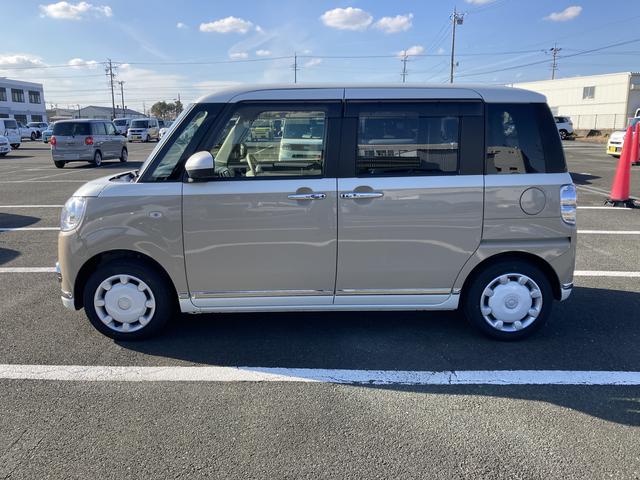 ムーヴキャンバスGメイクアップVS SAIII14インチフルホイールキャップ LEDヘッドランプ キーフリーシステム 両側パワースライドドア オートエアコン(プッシュ式) オートライト 置きラクボックス(静岡県)の中古車