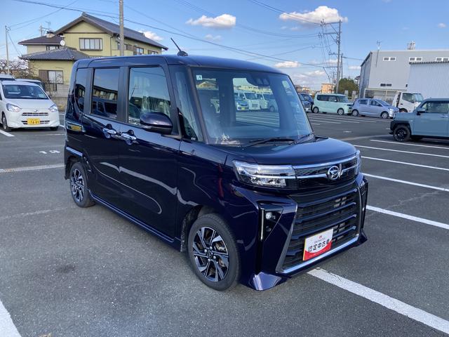 タントカスタムＸ１４インチアルミホイール　大型エアロバンパー　フルＬＥＤヘッドランプ　オート格納式カラードドアミラー　両側パワースライドドア　キーフリーシステム　プッシュボタンスタート（静岡県）の中古車