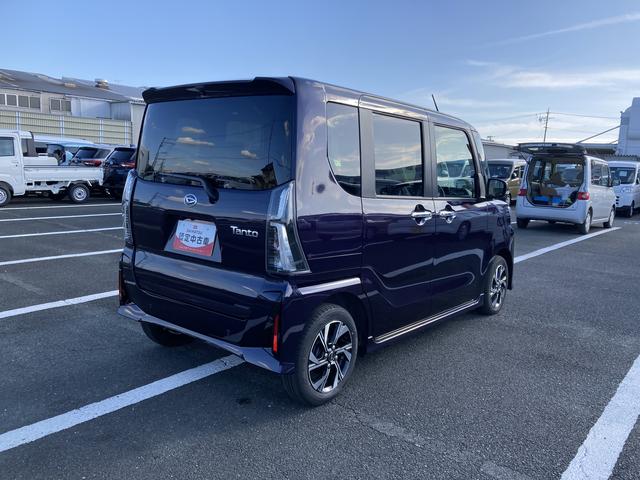 タントカスタムＸ１４インチアルミホイール　大型エアロバンパー　フルＬＥＤヘッドランプ　オート格納式カラードドアミラー　両側パワースライドドア　キーフリーシステム　プッシュボタンスタート（静岡県）の中古車