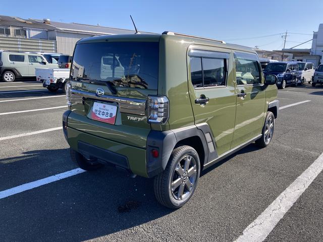 タフトＧターボ１５インチアルミホイール　オートレベリング機能付フルＬＥＤヘッドランプ　ＬＥＤフォグランプ　本革巻ステアリングホイール　本革巻インパネセンターシフト　ＴＦＴカラーマルチインフォメーションディスプレイ（静岡県）の中古車