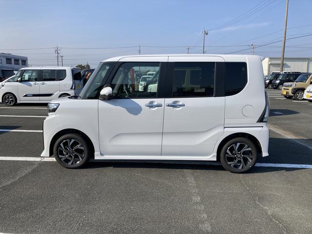 タントカスタムＸ１４インチアルミホイール　大型エアロバンパー　フルＬＥＤヘッドランプ　オート格納式カラードドアミラー　両側パワースライドドア　キーフリーシステム　プッシュボタンスタート（静岡県）の中古車