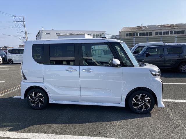 タントカスタムＸ１４インチアルミホイール　大型エアロバンパー　フルＬＥＤヘッドランプ　オート格納式カラードドアミラー　両側パワースライドドア　キーフリーシステム　プッシュボタンスタート（静岡県）の中古車