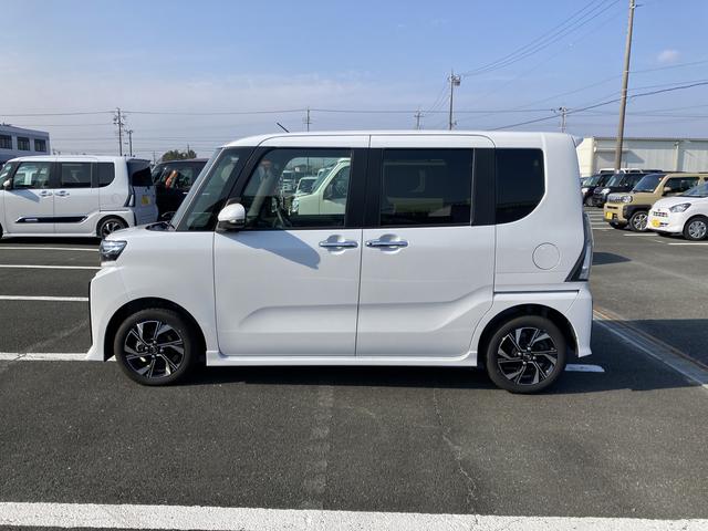 タントカスタムＸ１４インチアルミホイール　大型エアロバンパー　フルＬＥＤヘッドランプ　オート格納式カラードドアミラー　両側パワースライドドア　キーフリーシステム　プッシュボタンスタート（静岡県）の中古車