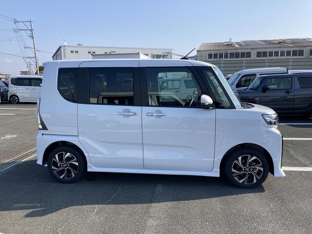 タントカスタムＸ１４インチアルミホイール　大型エアロバンパー　フルＬＥＤヘッドランプ　オート格納式カラードドアミラー　両側パワースライドドア　キーフリーシステム　プッシュボタンスタート（静岡県）の中古車