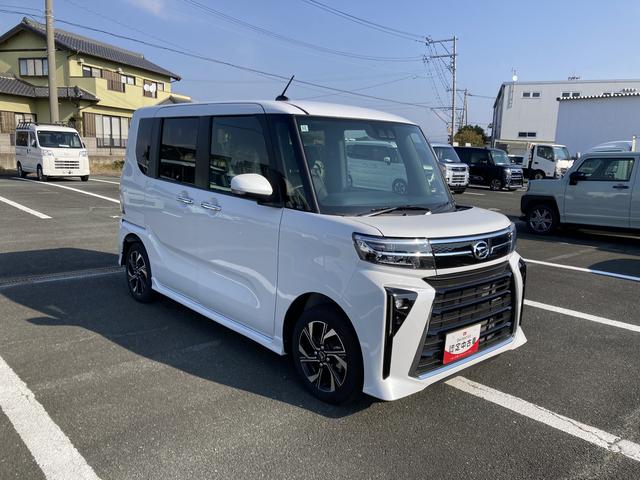 タントカスタムＸ１４インチアルミホイール　大型エアロバンパー　フルＬＥＤヘッドランプ　オート格納式カラードドアミラー　両側パワースライドドア　キーフリーシステム　プッシュボタンスタート（静岡県）の中古車