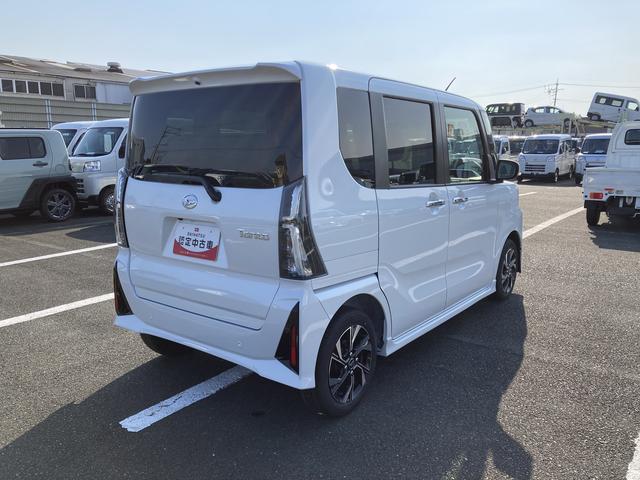 タントカスタムＸ１４インチアルミホイール　大型エアロバンパー　フルＬＥＤヘッドランプ　オート格納式カラードドアミラー　両側パワースライドドア　キーフリーシステム　プッシュボタンスタート（静岡県）の中古車