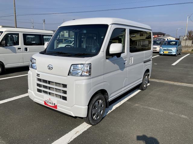 ハイゼットカーゴクルーズＣＶＴ　電動格納式カラードドアミラー　スーパーＵＶＩＲカットガラス（フロントウィンドウ）　１２インチフルホイールキャップ　撥水フルファヴリックシート表皮　大型ＬＥＤ荷室灯　キーフリーシステム（静岡県）の中古車