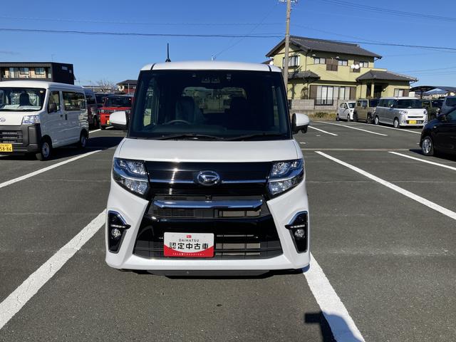 タントカスタムＸ１４インチアルミホイール　大型エアロバンパー　フルＬＥＤヘッドランプ　オート格納式カラードドアミラー　両側パワースライドドア　キーフリーシステム　プッシュボタンスタート（静岡県）の中古車