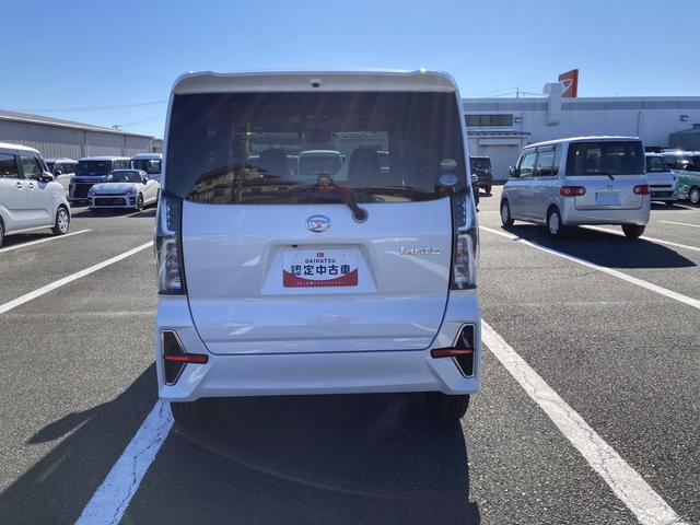 タントカスタムＸ１４インチアルミホイール　大型エアロバンパー　フルＬＥＤヘッドランプ　オート格納式カラードドアミラー　両側パワースライドドア　キーフリーシステム　プッシュボタンスタート（静岡県）の中古車