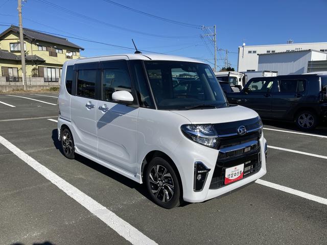 タントカスタムＸ１４インチアルミホイール　大型エアロバンパー　フルＬＥＤヘッドランプ　オート格納式カラードドアミラー　両側パワースライドドア　キーフリーシステム　プッシュボタンスタート（静岡県）の中古車