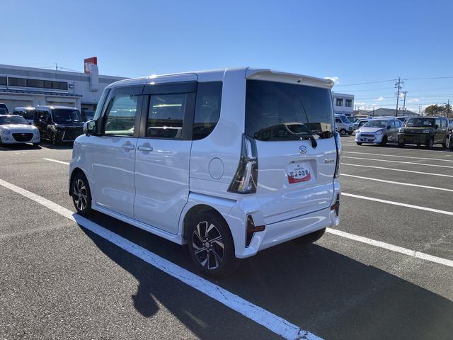 タントカスタムＸ１４インチアルミホイール　大型エアロバンパー　フルＬＥＤヘッドランプ　オート格納式カラードドアミラー　両側パワースライドドア　キーフリーシステム　プッシュボタンスタート（静岡県）の中古車