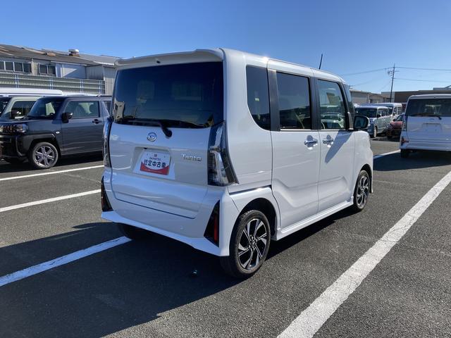 タントカスタムX14インチアルミホイール 大型エアロバンパー フルLEDヘッドランプ オート格納式カラードドアミラー 両側パワースライドドア キーフリーシステム プッシュボタンスタート(静岡県)の中古車