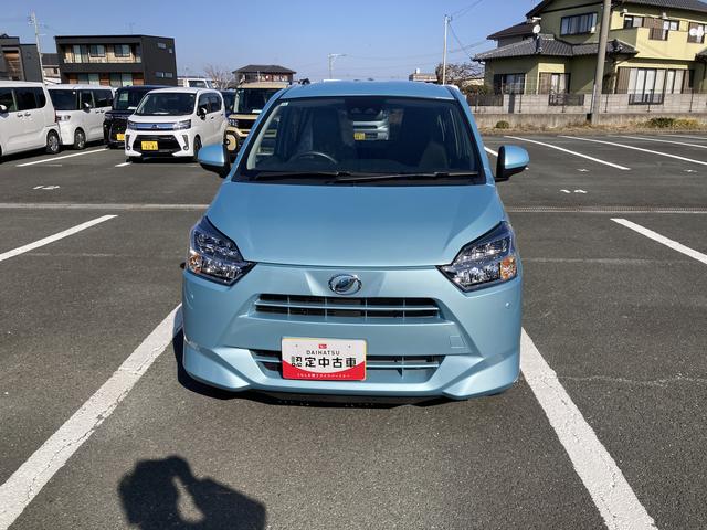 ミライースＸ　ＳＡIII１４インチフルホイールキャップ　ＬＥＤヘッドランプ　電動格納式（カラード）ドアミラー　自発光式デジタルメーターブルーイルミネーションメーター　マニュアルエアコン（ダイヤル式）　キーレスエントリー（静岡県）の中古車