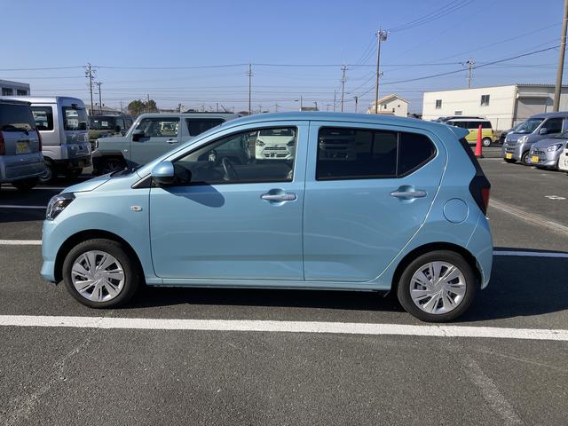 ミライースＸ　ＳＡIII１４インチフルホイールキャップ　ＬＥＤヘッドランプ　電動格納式（カラード）ドアミラー　自発光式デジタルメーターブルーイルミネーションメーター　マニュアルエアコン（ダイヤル式）　キーレスエントリー（静岡県）の中古車