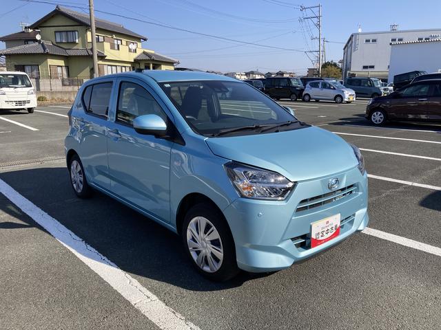 ミライースＸ　ＳＡIII１４インチフルホイールキャップ　ＬＥＤヘッドランプ　電動格納式（カラード）ドアミラー　自発光式デジタルメーターブルーイルミネーションメーター　マニュアルエアコン（ダイヤル式）　キーレスエントリー（静岡県）の中古車