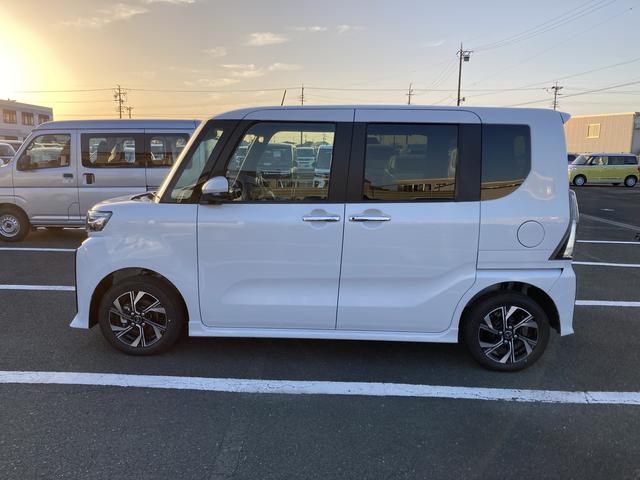 タントカスタムX14インチアルミホイール 大型エアロバンパー フルLEDヘッドランプ オート格納式カラードドアミラー 両側パワースライドドア キーフリーシステム プッシュボタンスタート(静岡県)の中古車