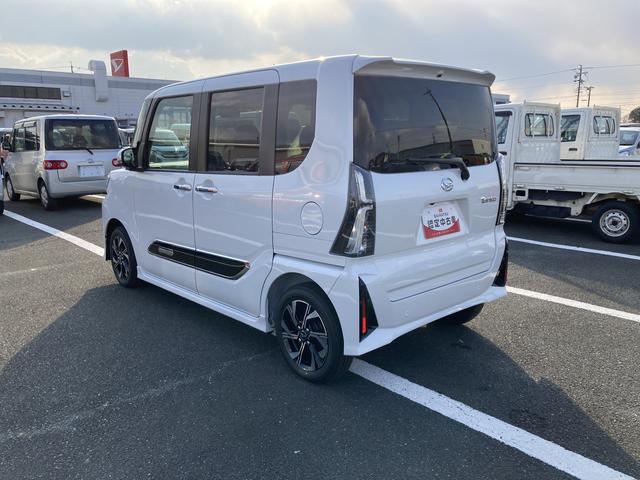 タントカスタムＸ１４インチアルミホイール　大型エアロバンパー　フルＬＥＤヘッドランプ　オート格納式カラードドアミラー　両側パワースライドドア　キーフリーシステム　プッシュボタンスタート（静岡県）の中古車