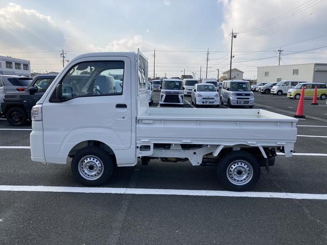 ハイゼットトラックスタンダード２ＷＤ　ＣＶＴ　スーパーＵＶＩＲカットガラス（フロントウィンドウ）　プリントレザーシート表皮　マニュアルエアコン　電動式パワーステアリング（静岡県）の中古車