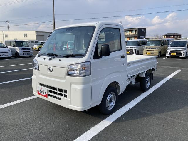 ハイゼットトラックスタンダード２ＷＤ　ＣＶＴ　スーパーＵＶＩＲカットガラス（フロントウィンドウ）　プリントレザーシート表皮　マニュアルエアコン　電動式パワーステアリング（静岡県）の中古車