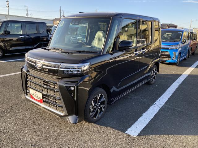 タントカスタムＸ１４インチアルミホイール　大型エアロバンパー　フルＬＥＤヘッドランプ　オート格納式カラードドアミラー　両側パワースライドドア　キーフリーシステム　プッシュボタンスタート（静岡県）の中古車