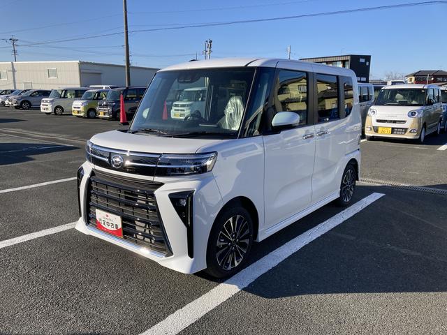 タントカスタムＲＳリミテッド１５インチアルミホイール　キーフリーシステム　プッシュボタンスタート　オートエアコン（プッシュ式）　フルＬＥＤヘッドランプ　オート格納式カラードドアミラー　本革巻ステアリングホイール　スマートクルーズ（静岡県）の中古車