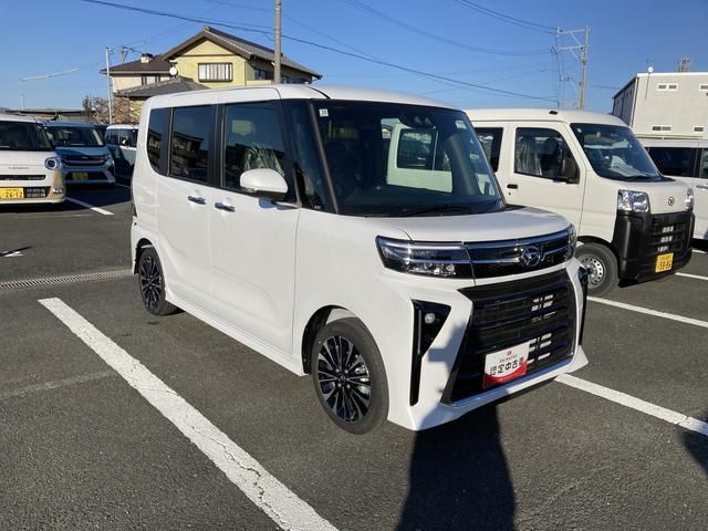 タントカスタムＲＳリミテッド１５インチアルミホイール　キーフリーシステム　プッシュボタンスタート　オートエアコン（プッシュ式）　フルＬＥＤヘッドランプ　オート格納式カラードドアミラー　本革巻ステアリングホイール　スマートクルーズ（静岡県）の中古車