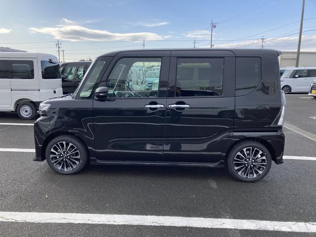 タントカスタムＲＳリミテッド１５インチアルミホイール　キーフリーシステム　プッシュボタンスタート　オートエアコン（プッシュ式）　フルＬＥＤヘッドランプ　オート格納式カラードドアミラー　本革巻ステアリングホイール　スマートクルーズ（静岡県）の中古車