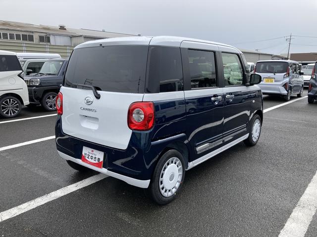 ムーヴキャンバスストライプスG14インチフルホイールキャップ LEDヘッドランプ LEDフォグランプ ホっとカップホルダー 両側パワースライドドア キーフリーシステム プッシュボタンスタート UVカットガラス(静岡県)の中古車