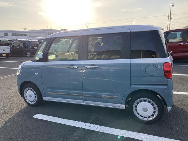 ムーヴキャンバスストライプスＧターボ１４インチフルホイールキャップ　ＬＥＤヘッドランプ　ＬＥＤフォグランプ　ホっとカップホルダー　両側パワースライドドア　キーフリーシステム　プッシュボタンスタート　ＵＶカットガラス（静岡県）の中古車