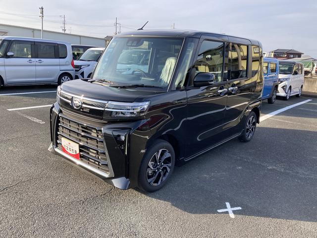 タントカスタムX14インチアルミホイール 大型エアロバンパー フルLEDヘッドランプ オート格納式カラードドアミラー 両側パワースライドドア キーフリーシステム プッシュボタンスタート(静岡県)の中古車