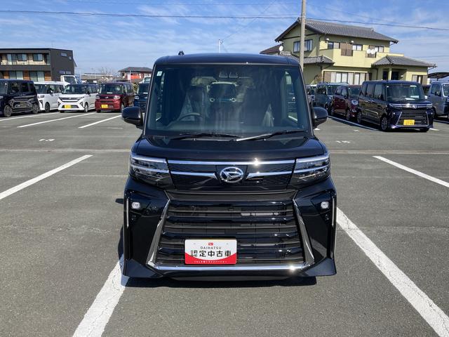 タントカスタムRSリミテッド15インチアルミホイール 大型エアロバンパー フルLEDヘッドランプ オート格納式カラードドアミラー 革巻ステアリングホイール 両側パワースライドドア スマートクルーズ(静岡県)の中古車