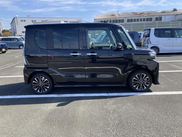 タントカスタムRSリミテッド15インチアルミホイール 大型エアロバンパー フルLEDヘッドランプ オート格納式カラードドアミラー 革巻ステアリングホイール 両側パワースライドドア スマートクルーズ(静岡県)の中古車