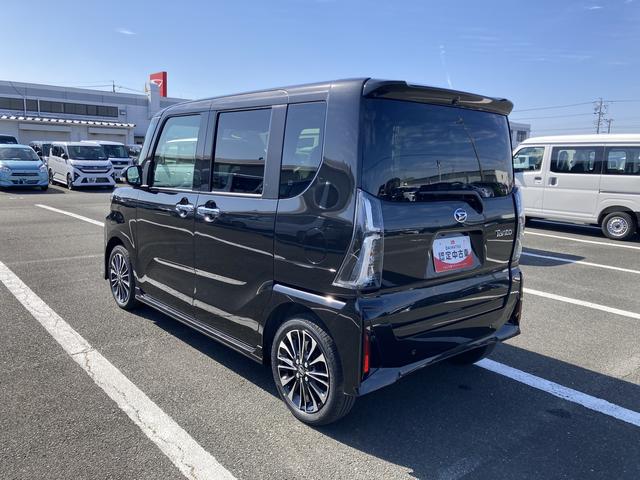 タントカスタムRSリミテッド15インチアルミホイール 大型エアロバンパー フルLEDヘッドランプ オート格納式カラードドアミラー 革巻ステアリングホイール 両側パワースライドドア スマートクルーズ(静岡県)の中古車