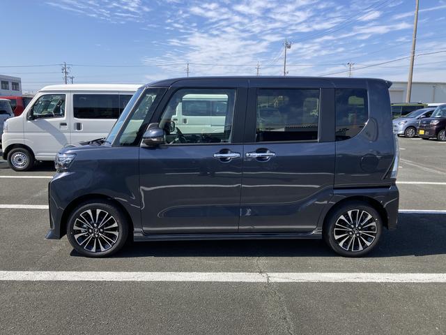 タントカスタムＲＳリミテッド１５インチアルミホイール　大型エアロバンパー　フルＬＥＤヘッドランプ　オート格納式カラードドアミラー　革巻ステアリングホイール　両側パワースライドドア　スマートクルーズ（静岡県）の中古車