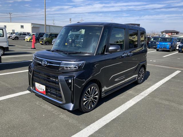 タントカスタムＲＳリミテッド１５インチアルミホイール　大型エアロバンパー　フルＬＥＤヘッドランプ　オート格納式カラードドアミラー　革巻ステアリングホイール　両側パワースライドドア　スマートクルーズ（静岡県）の中古車